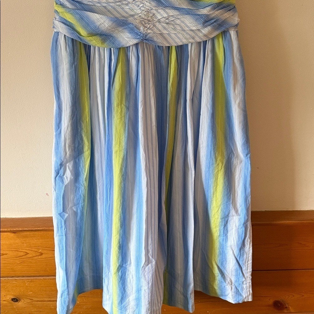 Anthropologie Square Neck Drop Waist Maxi Dress Size L - Picture 6 of 10